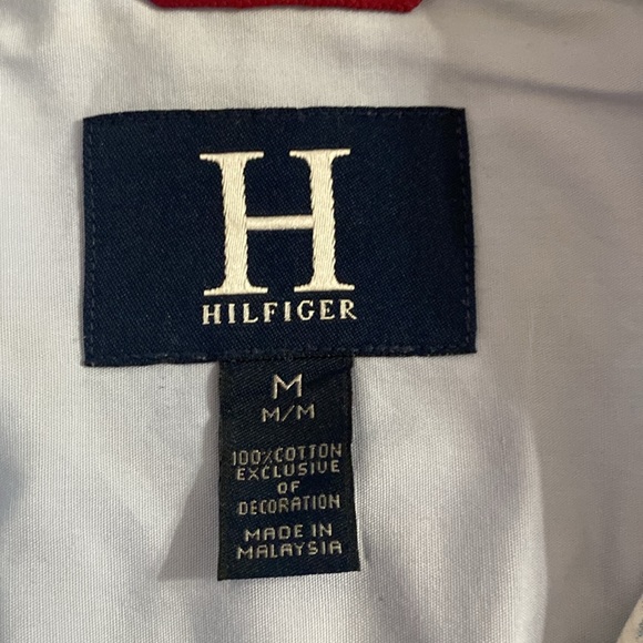 Men’s Tommy Hilfiger Dress Shirt.  Blue/White striped, size US M - Picture 4 of 4